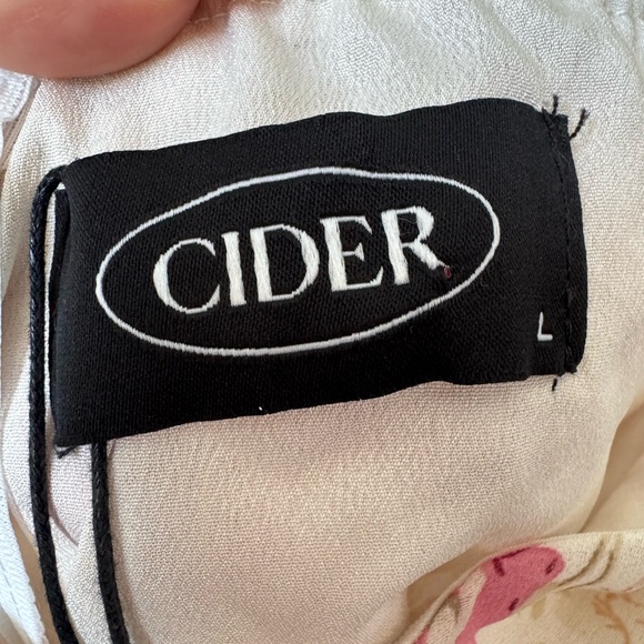 Cider Floral Puff Sleeve Layered Corset Dress - Size L - Picture 6 of 9